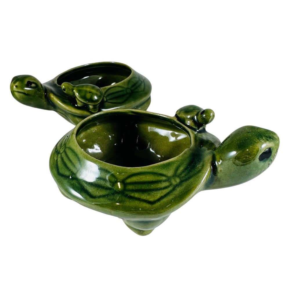 Set of to little vintage ceramic turtles, tea, light holders. - Picture 7 of 8